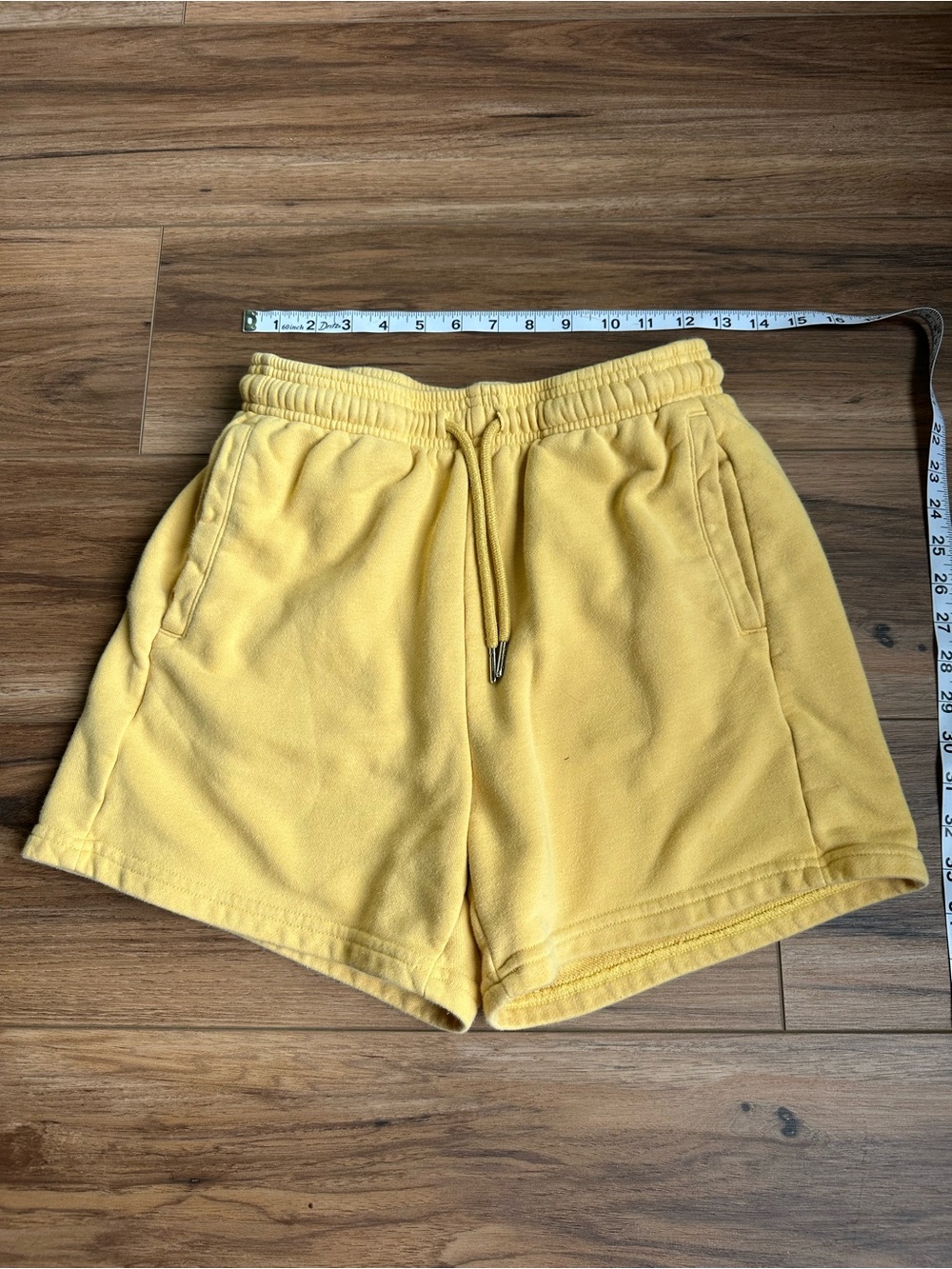 Women’s Yellow Athletic Drawstring Shorts